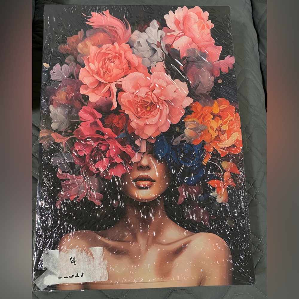 Tucocoo 3 Panels Flower Girl Canvas Wall Art - Picture 6 of 15